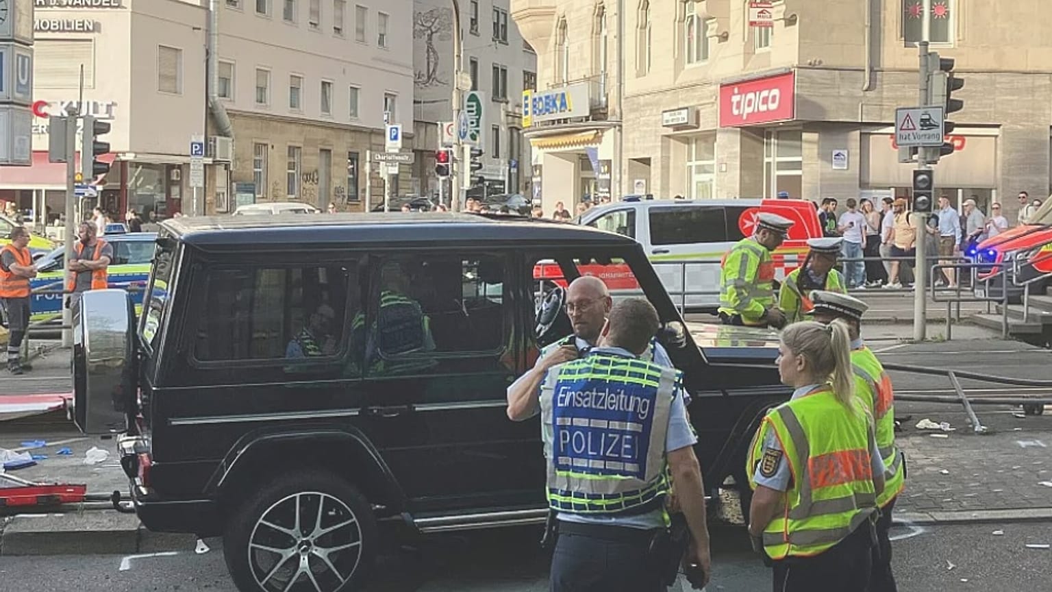 مكان الحادث في شتوتغارت جنوب غرب ألمانيا