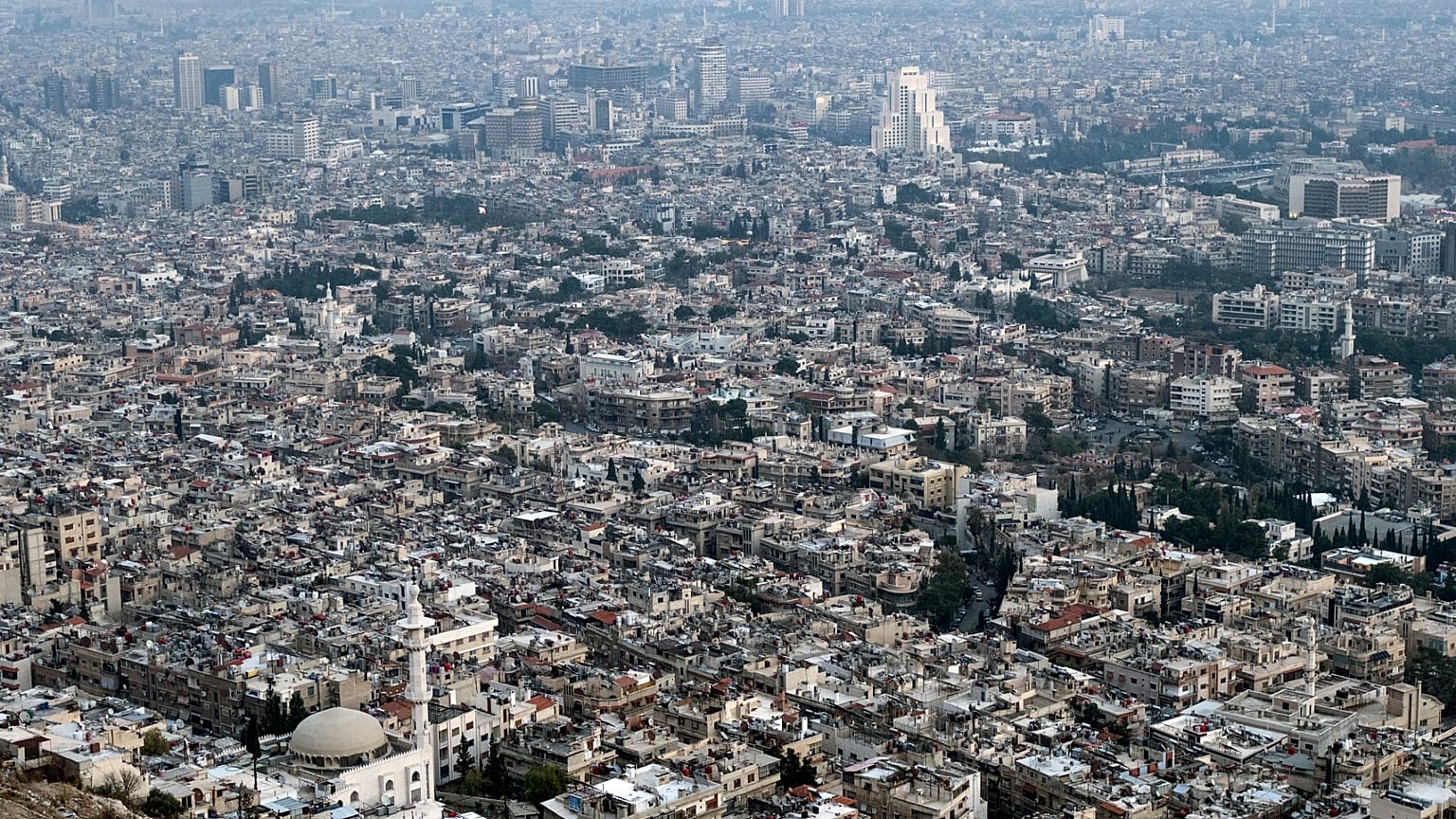 صورة عامة لدمشق من جبل قاسيون الخميس، 2 يناير/كانون الثاني 2025