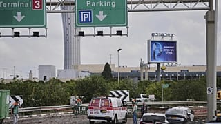 Der Ben-Gurion-Flughafen in Tel Aviv nach dem Einschlag einer Rakete aus dem Jemen, 4.5.2025