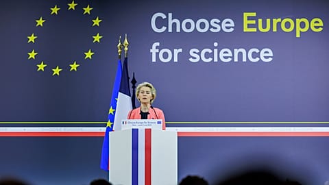 Ursula von der Leyen at La Sorbonne.