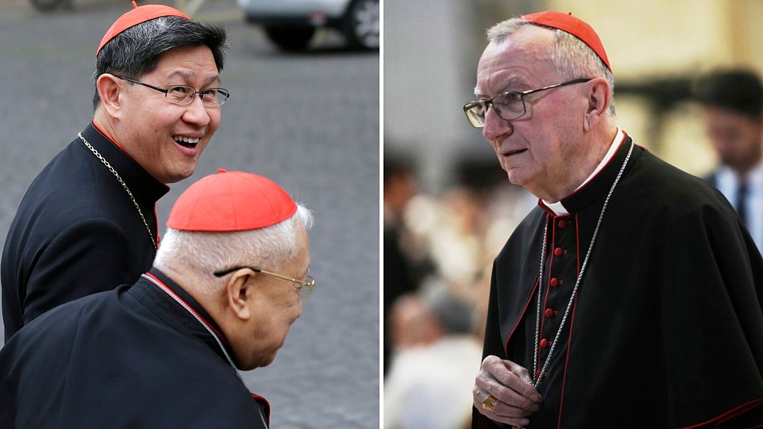 Luis Antonio Tagle és Pietro Parolin bíborosok