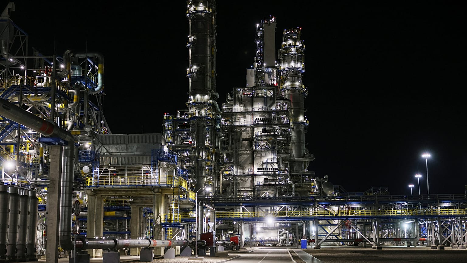 Vista de la planta de procesamiento de gas de Gazprom en la región de Amur, 13 de septiembre de 2023.