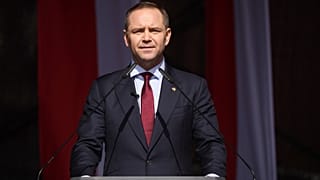  Karol Nawrocki a lengyel királyság megalapításának 1000. évfordulóján Varsóban, április 12-én
