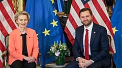 EU Commission President Ursula von der Leyen and US Vice President JD Vance.