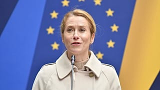 EU-Außenbeauftragte Kaja Kallas hat in Lwiw, Ukraine EU-Außenminister getroffen. 9. Mai 2025.