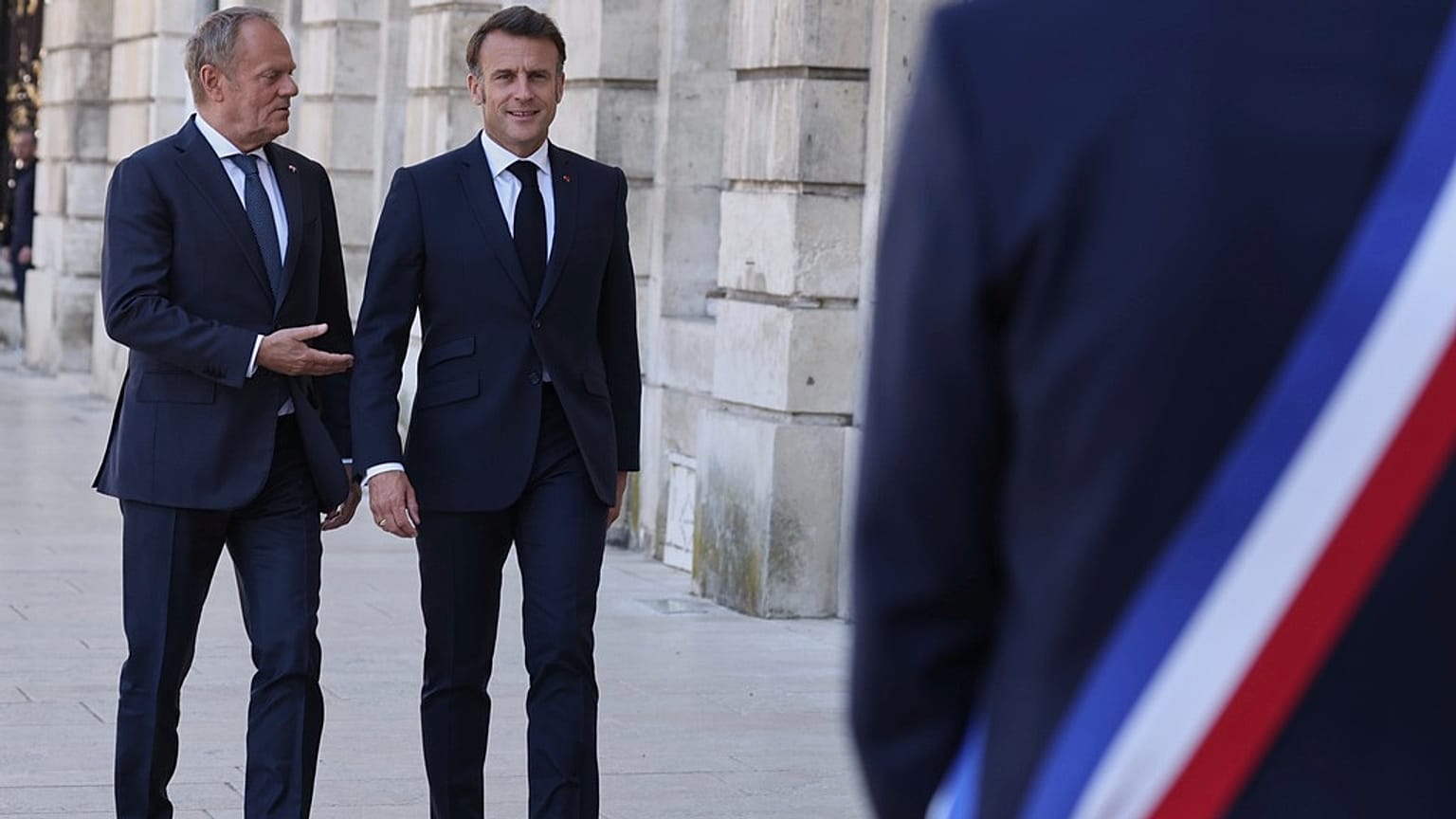 Emmanuel Macron und Donald Tusk am 9. Mai 2025 in Nancy.