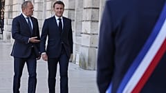 Emmanuel Macron und Donald Tusk am 9. Mai 2025 in Nancy.