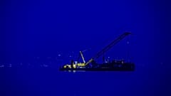 Operazioni di recupero al largo della costa di Porticello
