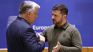 Orbán Viktor és Volodimir Zelenszkij Brüsszelben 2024 nyarán
