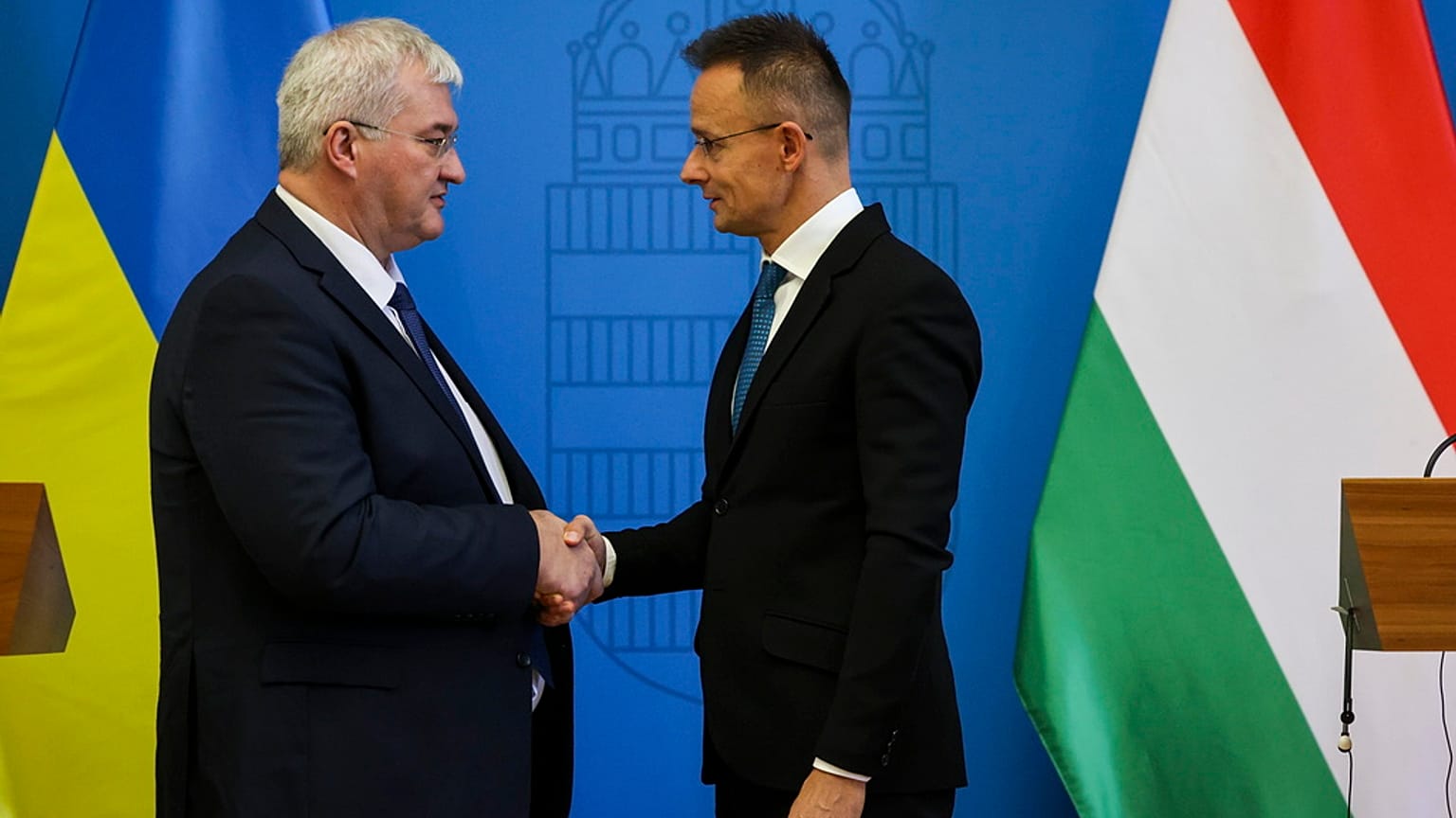 Andrij Szibiha ukrán és Szijjártó Péter magyar külügyminiszter 2024. szeptemberében