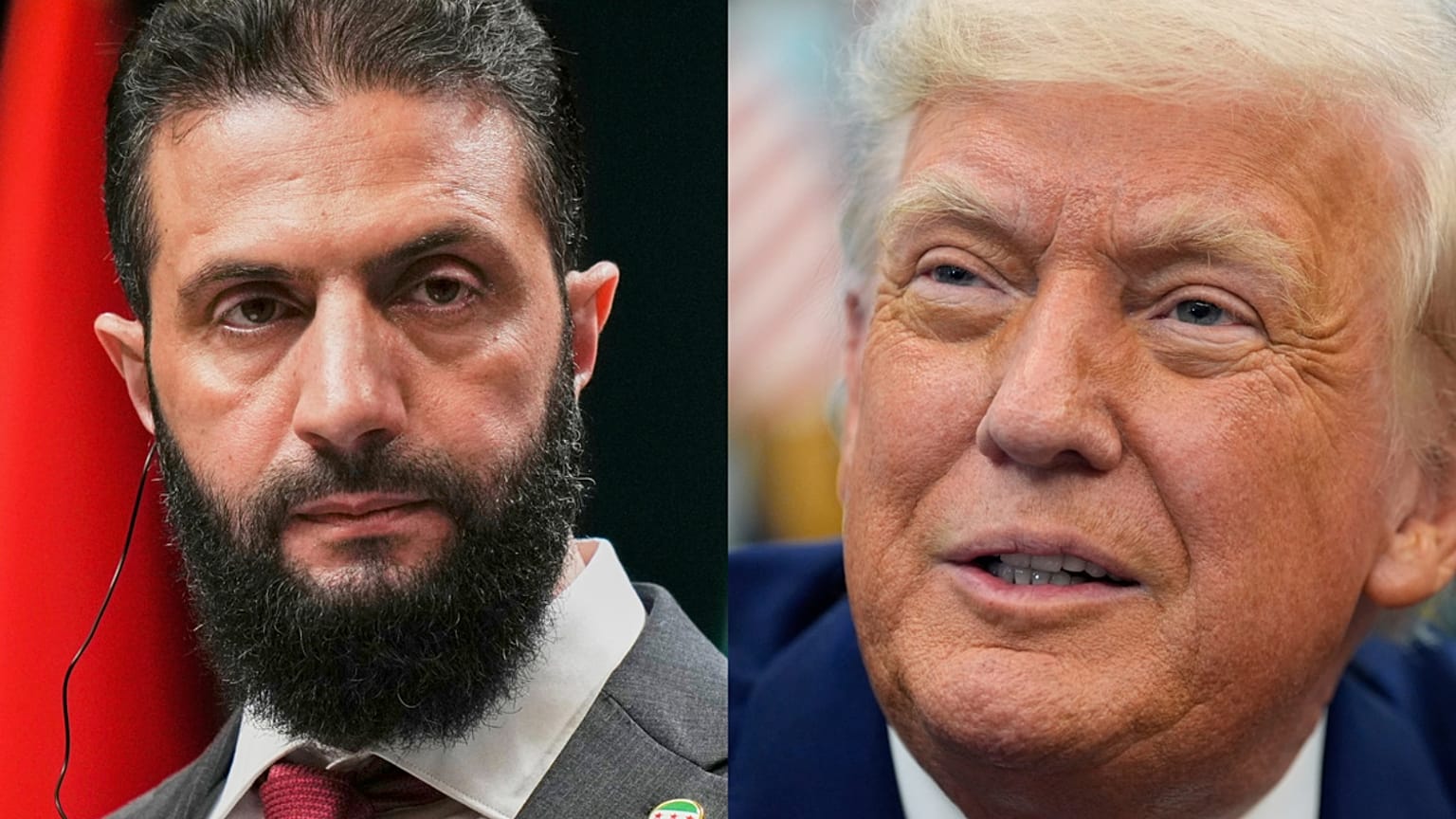 الرئيس الأمريكي دونالد ترامب/ الرئيس السوري الانتقالي أحمد الشرع