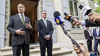 Scott Bessent, secrétaire au Trésor américain, à gauche