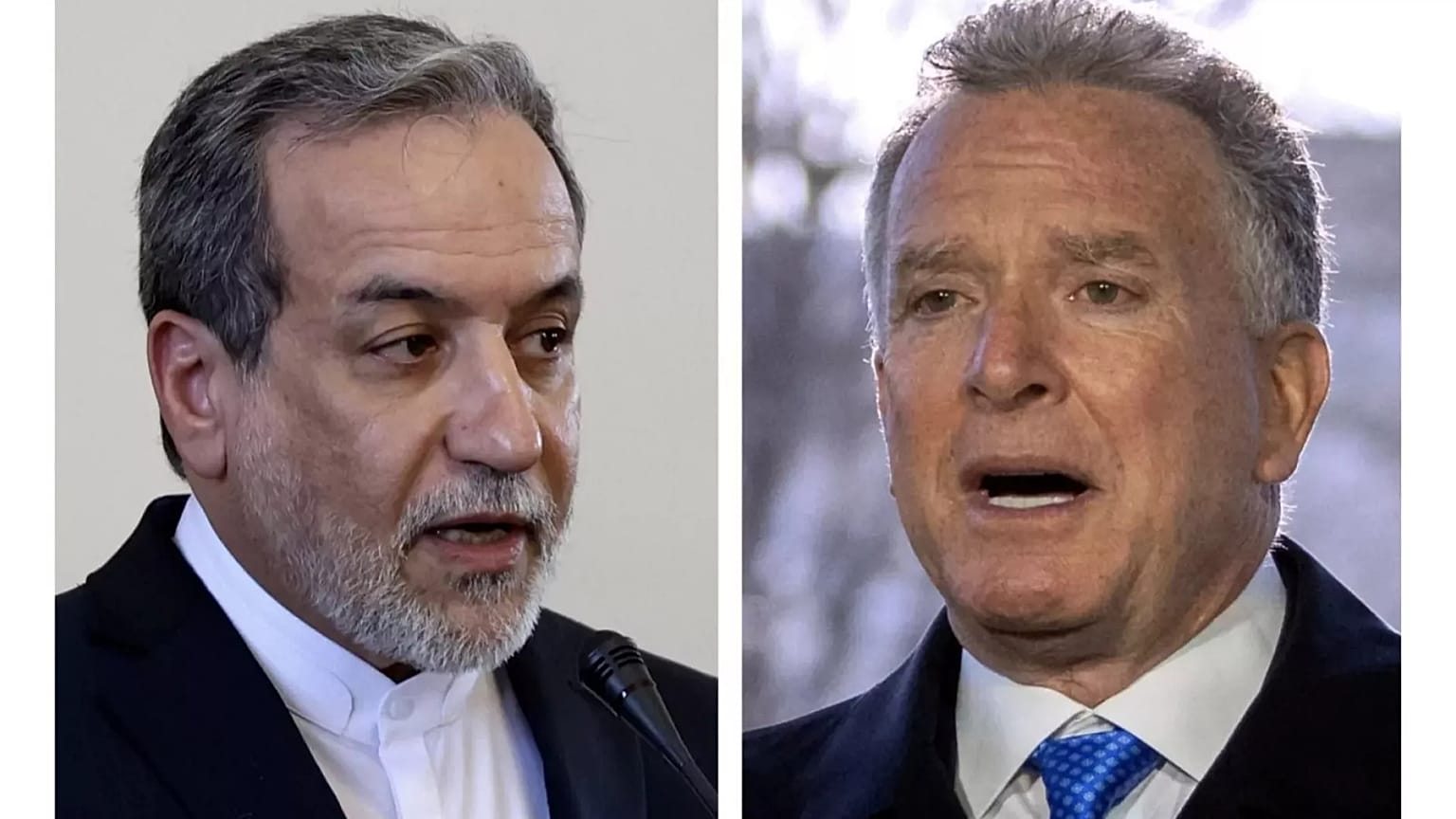 İran Dışişleri Bakanı Abbas Araghchi (solda) ve ABD Başkanı Trump’ın özel temsilcisi Steve Witkoff (sağda) fotoğraf kombinasyonu.