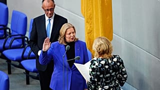 Bärbel Bas, Ministerin für Arbeit und Soziales, will nun auch SPD-Vorsitzende werden. 6. Mai 2025.