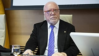 José Manuel Villarejo, durante una comisión de investigación en el Congreso de los Diputados por los atentados de Barcelona y Cambrils de 2017.