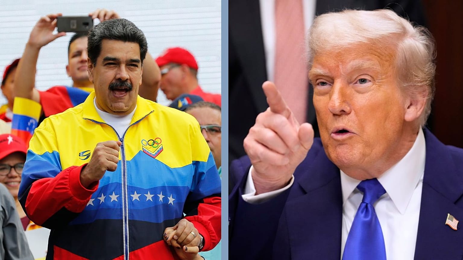 Fotos de AP de Maduro (izquierda) y Trump (derecha). Collage de Euronews.