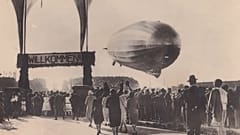 El Graf Zeppelin aterrizando en Friedrichshafen.