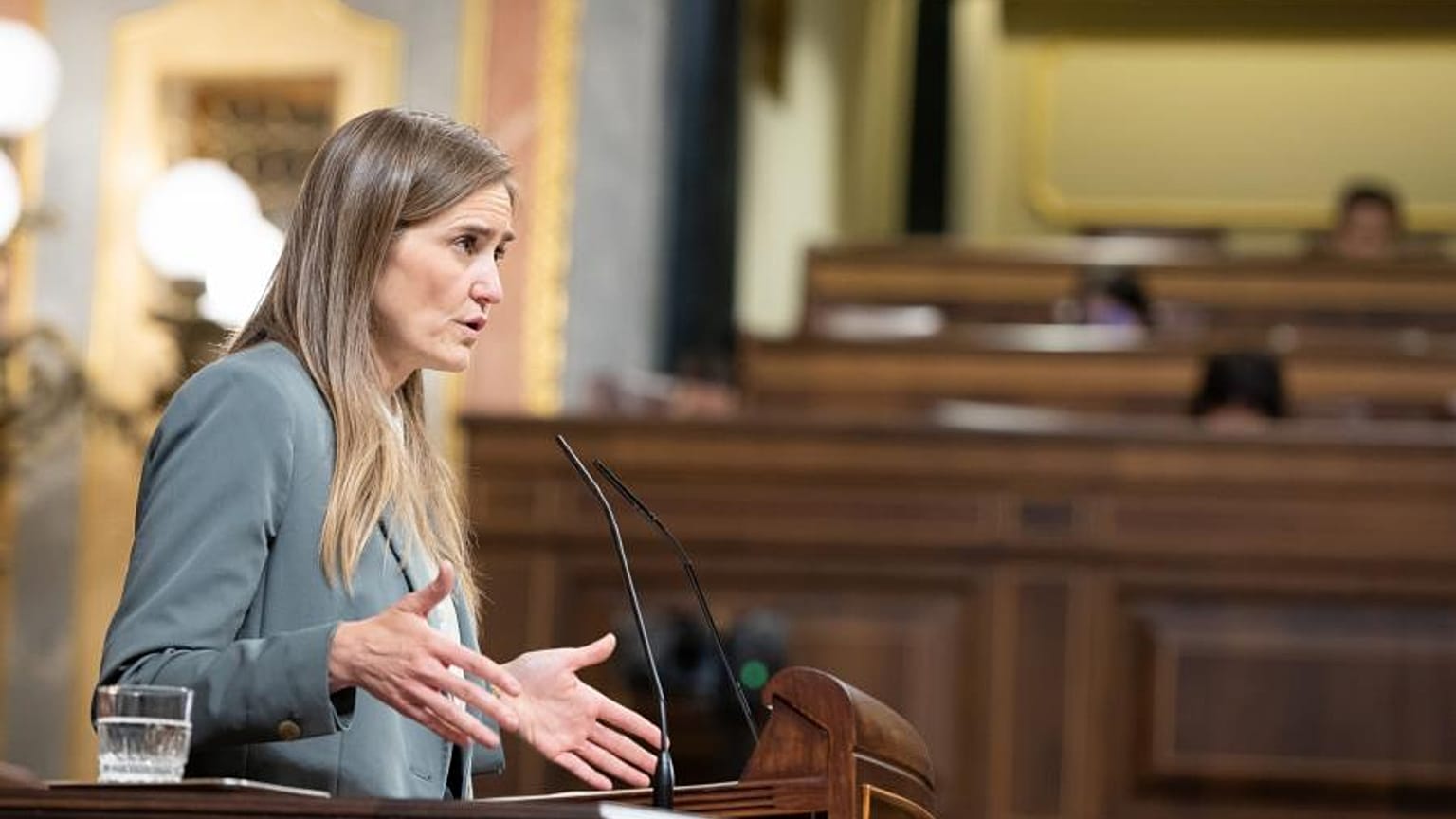 Imagen de archivo. Sara Aagesen en el Congreso el 7 de mayo.