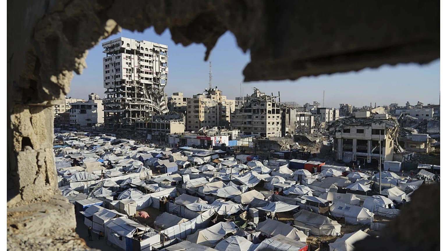 خيم للنازحين في غزة. 6 أيار 2025.