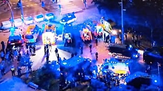 Immagine dell'area dell'incidente multiplo