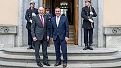 Deutschlands Verteidigungsminister Pistorius mit seinem britischen Amtskollegen John Healey.