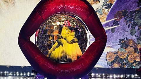 Malta's Miriana Conte performs the song "SERVING" during the second semi-final of the 69th Eurovision Song Contest, in Basel, Switzerland, Thursday, May 15, 2025.