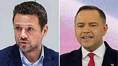 A lengyel elnökválasztás két esélyese: Rafał Trzaskowski varsói főpolgármester és Karol Nawrocki, a Jog és Igazságosság jelöltje