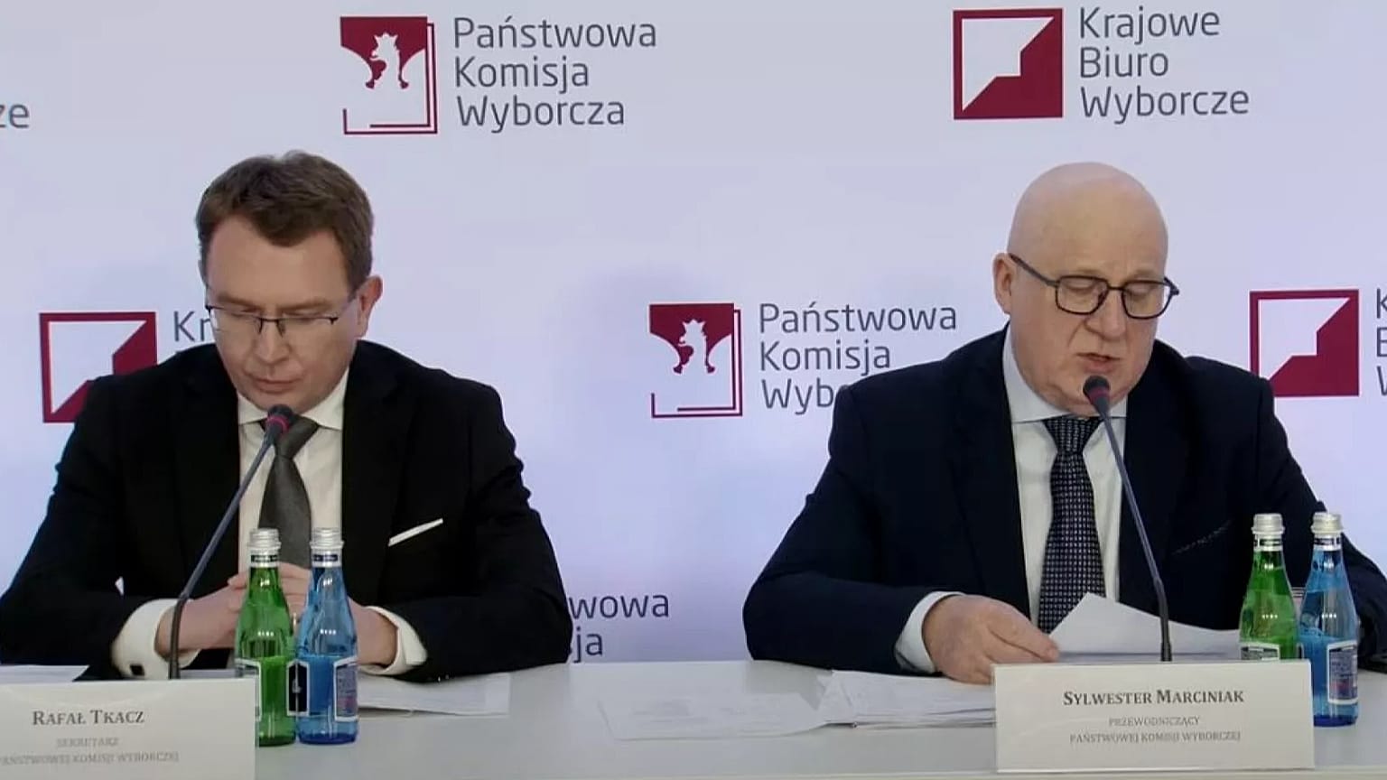 Konferencja prasowa Państwowej Komisji Wyborczej przed rozpoczęciem ciszy wyborczej.