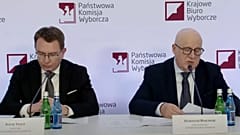 Konferencja prasowa Państwowej Komisji Wyborczej przed rozpoczęciem ciszy wyborczej.