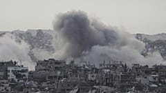 Frappes aériennes de l'armée israélienne dans le nord de la bande de Gaza, le 16 mai 2025.