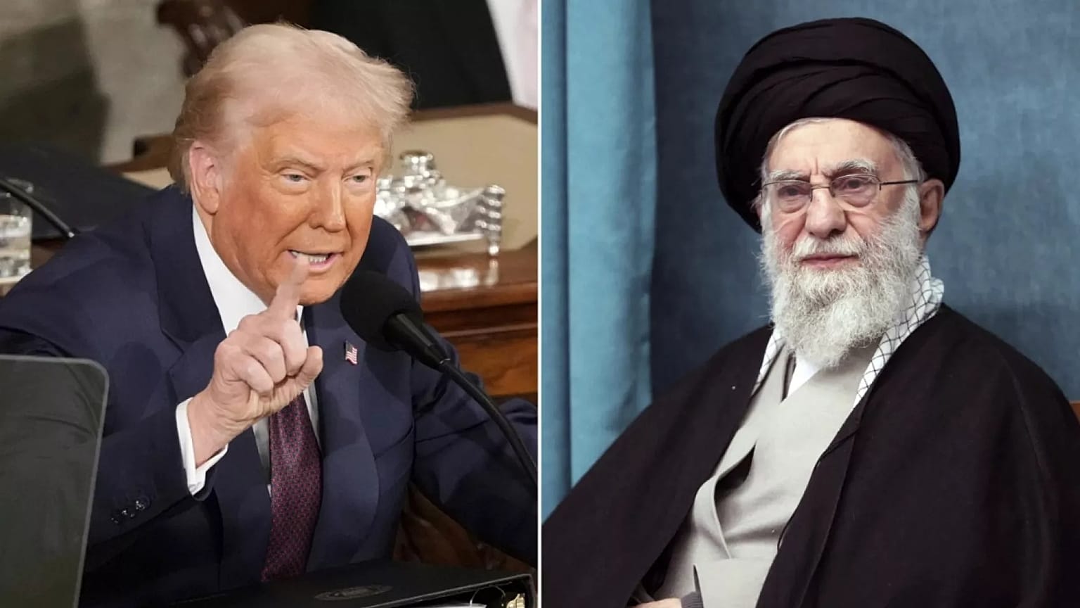 المرشد الإيراني علي خامنئي والرئيس الأميركي دونالد ترامب
