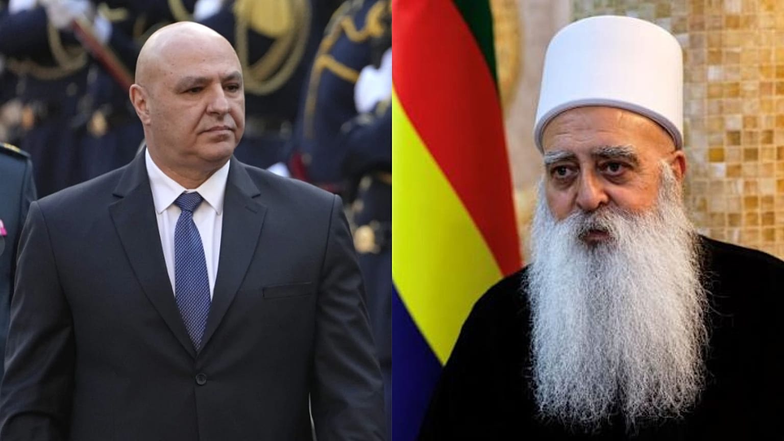الرئيس اللبناني جوزيف عون وزعيم الطائفة الدرزية في إسرائيل موفق طريف