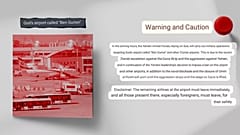 Comunicado de bombardeo inminente al aeropuerto Ben Gurion de Israel
