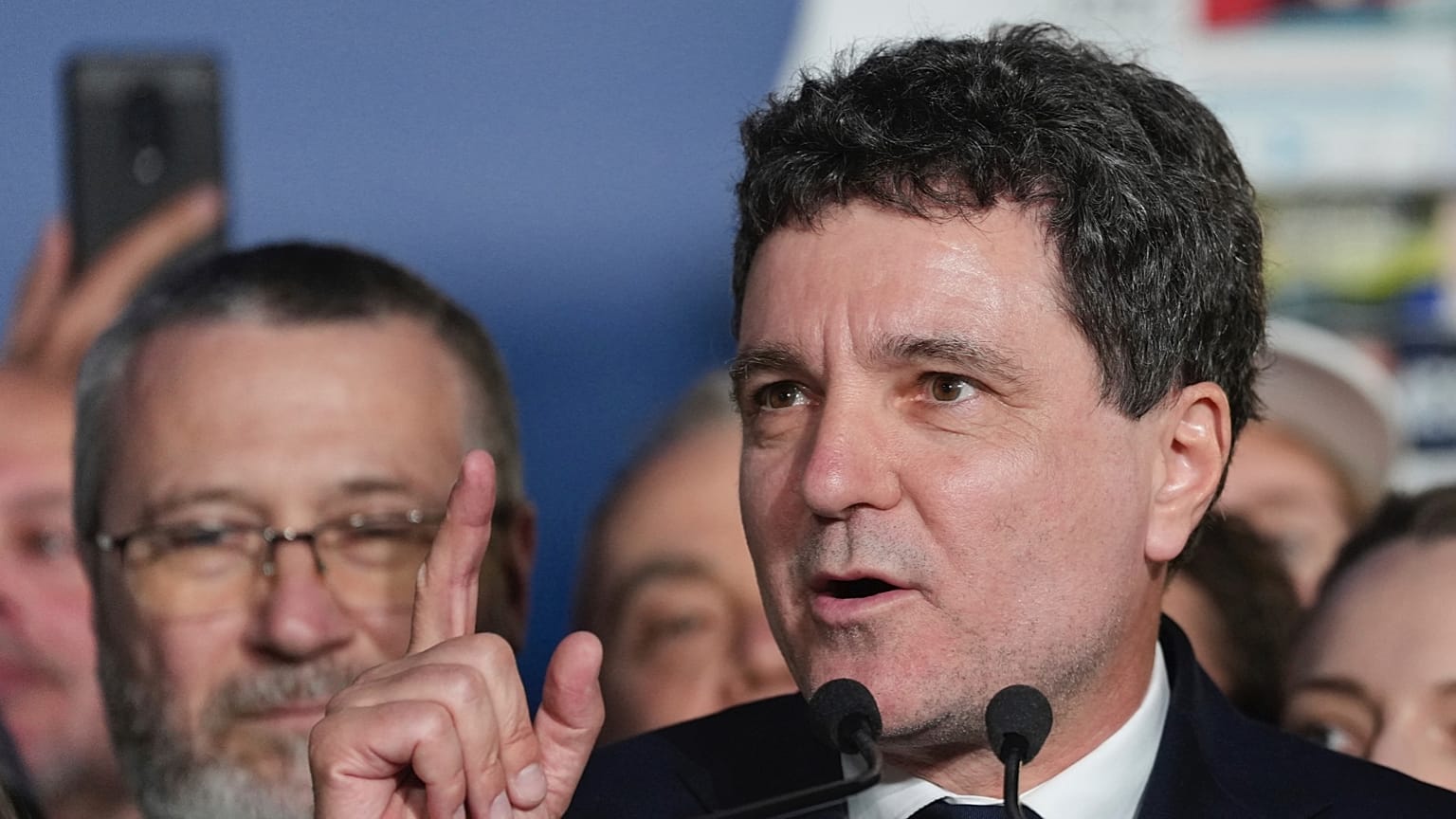 Nicușor Dan az urnazárás után, 2025. május 18-án