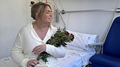 Iara Mantiñán, en el Hospital Clínico San Carlos.