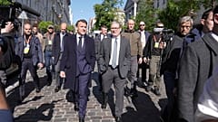 Emmanuelle Marcon és Keir Starmer Ukrajnában