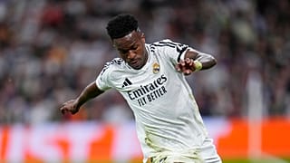 Vinicius von Real Madrid während des Viertelfinal-Rückspiels der Champions League zwischen Real Madrid und Arsenal am 16. April 2025.