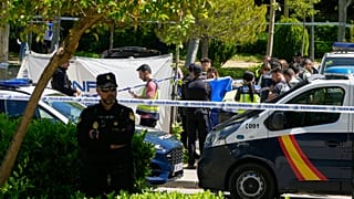 Polícia no local do tiroteio em Madrid