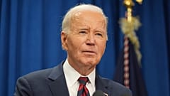 El expresidente de EE.UU. Joe Biden habla ante los medios de comunicación en enero de 2025.