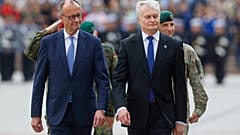 Il cancelliere tedesco e il premier lituano a Vilnius, Lituania, 22 maggio 2025