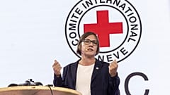 Präsidentin des Internationalen Komitees des Roten Kreuzes, Mirjana Spoljaric Egger, 12. August 2024 in Genf, Schweiz