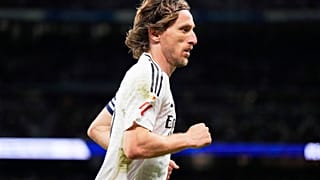 Luka Modric, durante el partido de fútbol de LaLiga entre el Real Madrid y el Athletic Bilbao en el estadio Santiago Bernabéu en Madrid, el domingo 20 de abril de 2025.