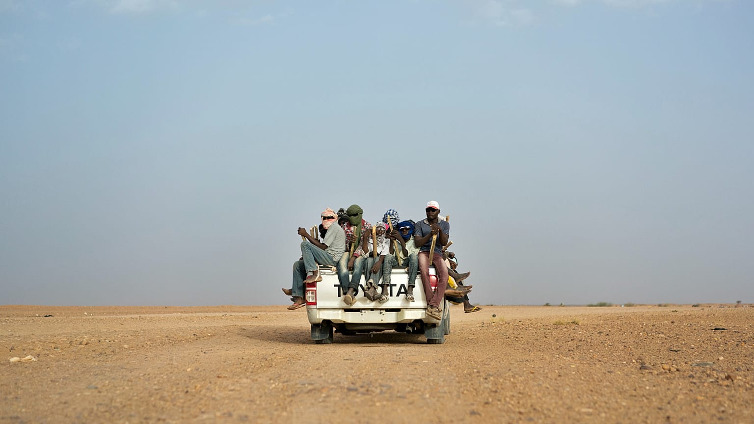 Afrikalı göçmenler Nijer'den Libya'ya doğru ilerliyor, 4 Haziran, 2018 