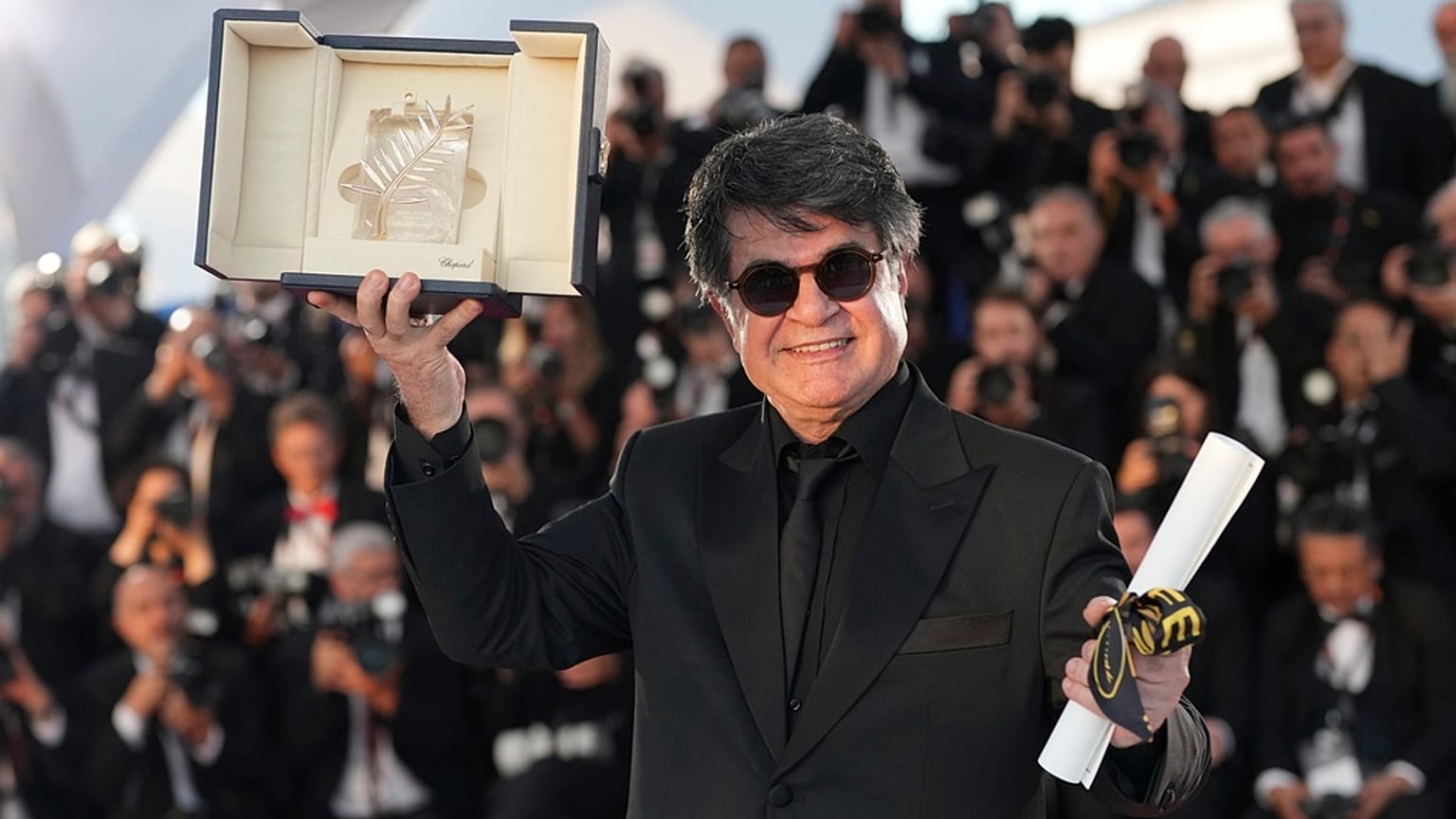 Regisseur Jafar Panahi, Gewinner der Goldenen Palme bei den 78. Internationalen Filmfestspielen in Cannes, Südfrankreich, 24.05.2025