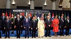 Les représentants du Groupe de Madrid réunis dans la capitale espagnole dimanche 25 mai 2025