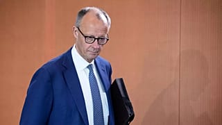 Bundeskanzler Friedrich Merz übt beim WDR Europaforum Kritik an Israel. 21. Mai 2025.