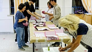 Seggio elettorale in Italia, immagine d'archivio