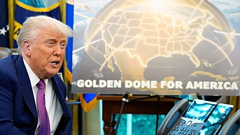 President Donald Trump speaks in the Oval Office on 20 May, 2025. 