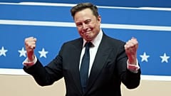 FILE: Elon Musk arrives to speak at an indoor Presidential Inauguration parade event in Washington, 20 January 2025