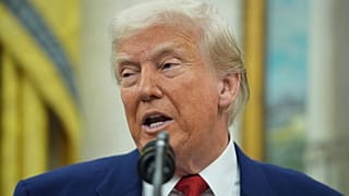 O Presidente Donald Trump discursa durante a cerimónia de tomada de posse da Procuradora-Geral interina dos EUA para o Distrito de Columbia, Jeanine Pirro. 28 de maio de 2025.